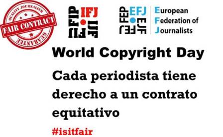 Los periodistas españoles se unen a la campaña internacional sobre derechos de autor y contratos justos